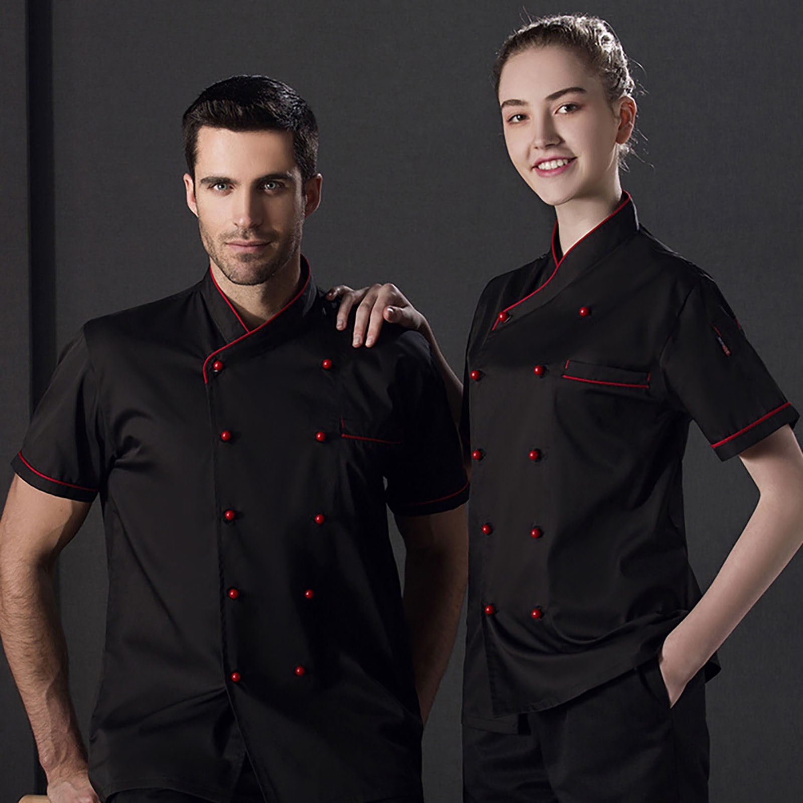 thumbnail image 4 of Chaqueta de chef unisex: tejido transpirable, bolsillos prácticos, resistente para uso en cocinas, restaurantes y hoteles, 4 of 7